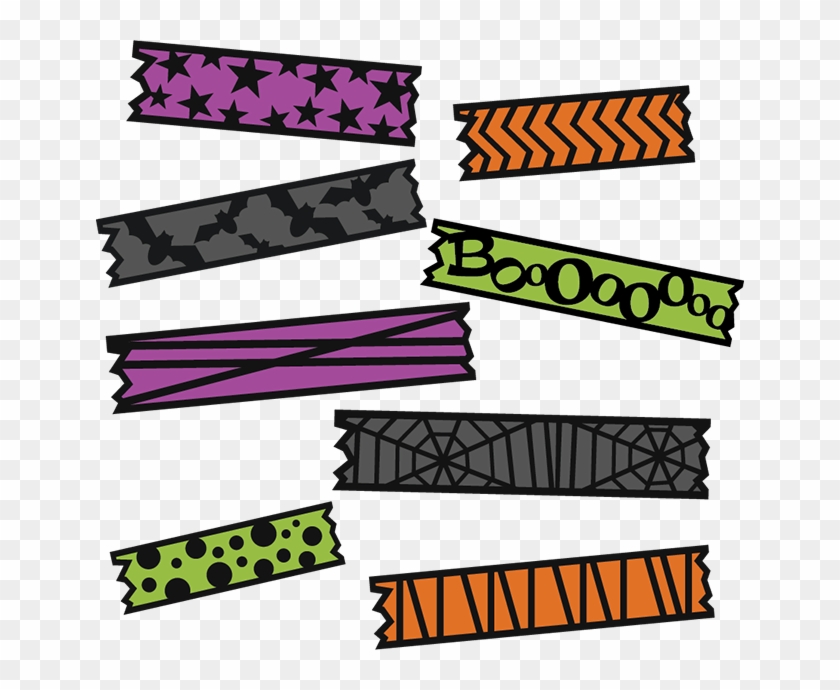 Halloween Washi Tape Svg Cut File For Electronic Cutting - Halloween Washi Tape #254328