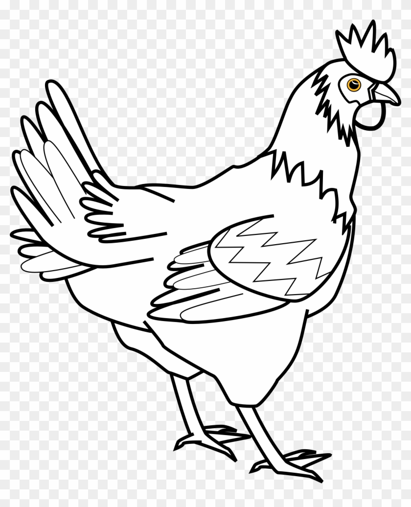 Chicken Clipart Black And White - Chicken Clipart Black And White #254487