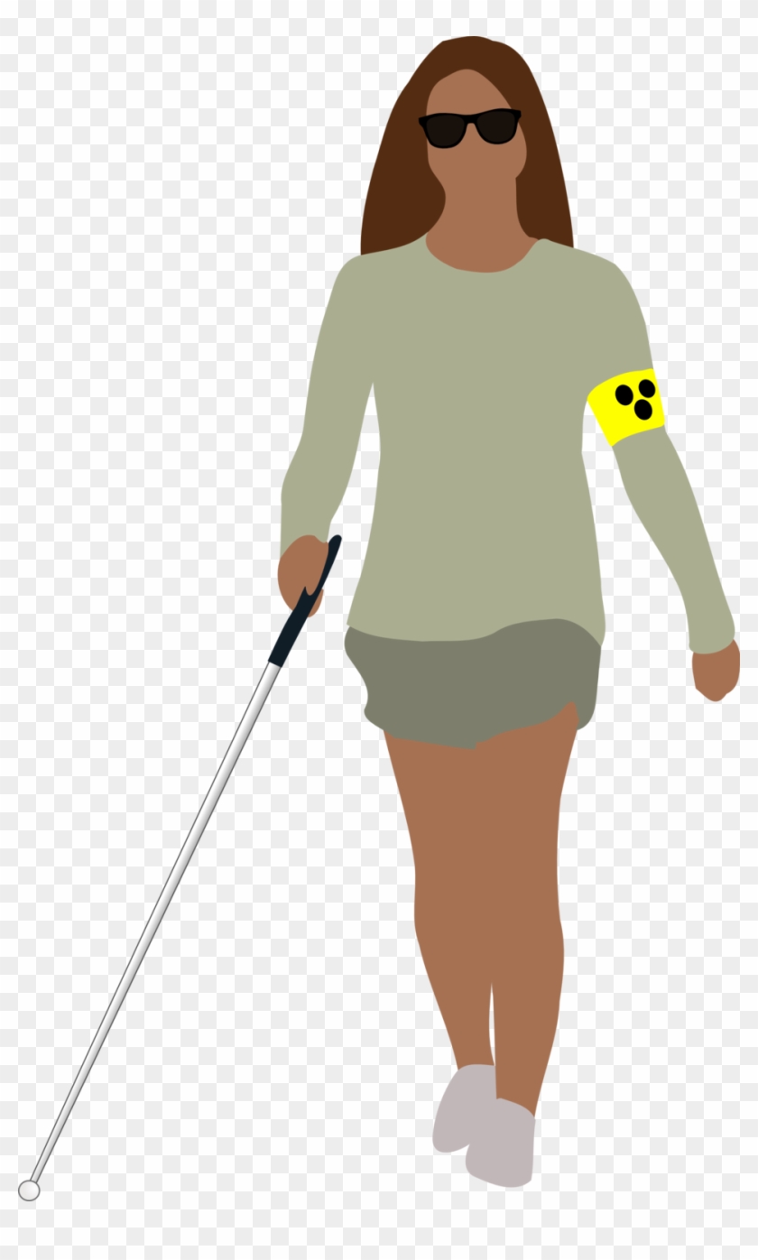 Blind Woman Walking Clip Art - Desenhos De Deficientes Visuais #254577