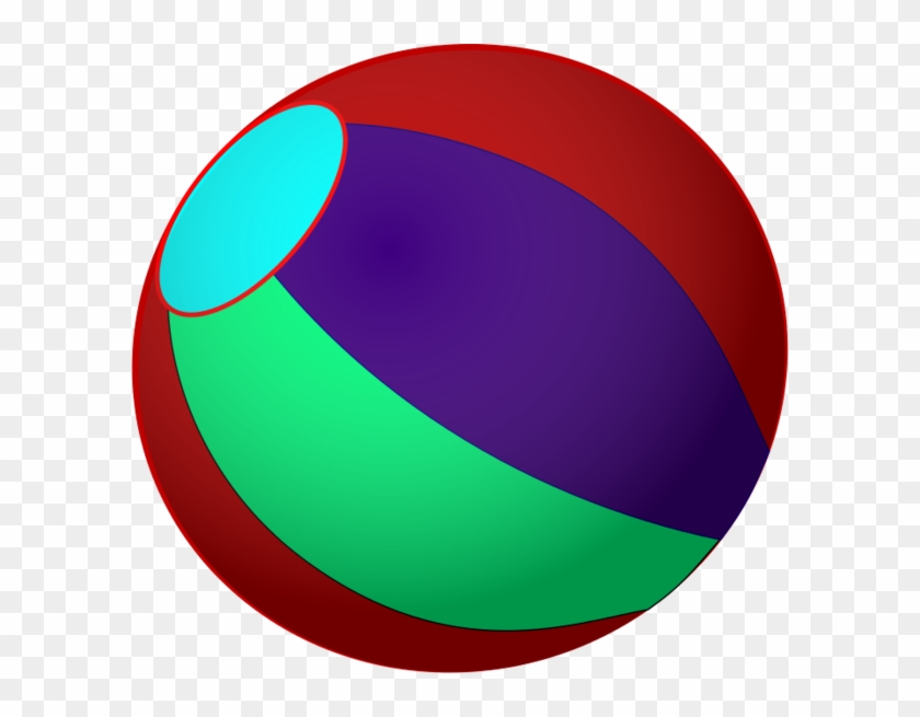 Multi Color Beach Ball Vector Clip Art Multicolor Beach - Beach Ball #254883