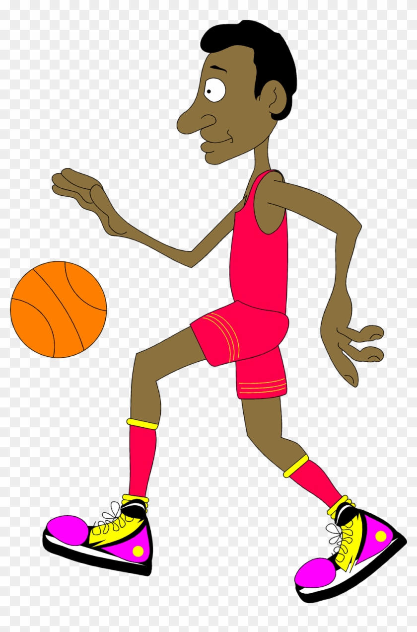 Clear Basketball Cliparts - Cartoon Basketball Player Transparent Background #254894