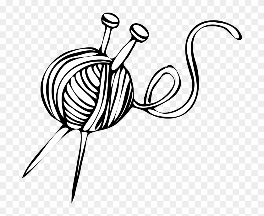 Ball Clipart Line Drawing - Knitting Needles And Yarn Clip Art #254900
