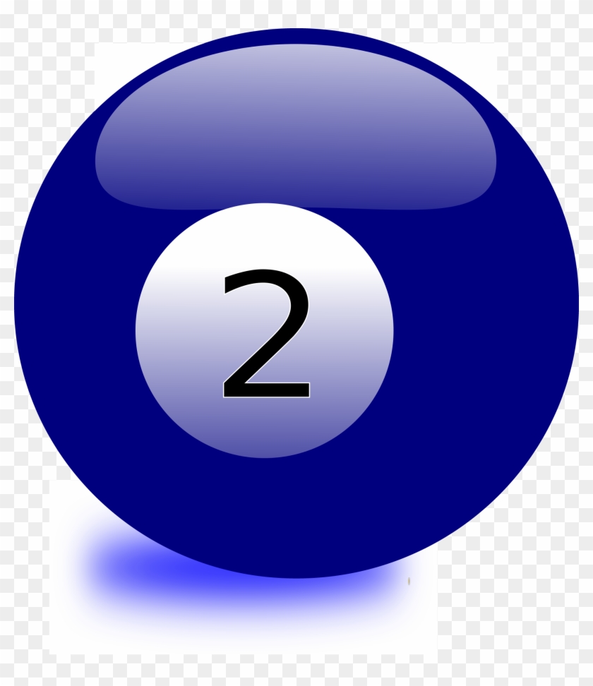 Billiard Ball Clipart Blue - 2 Billiard Ball Png #254948