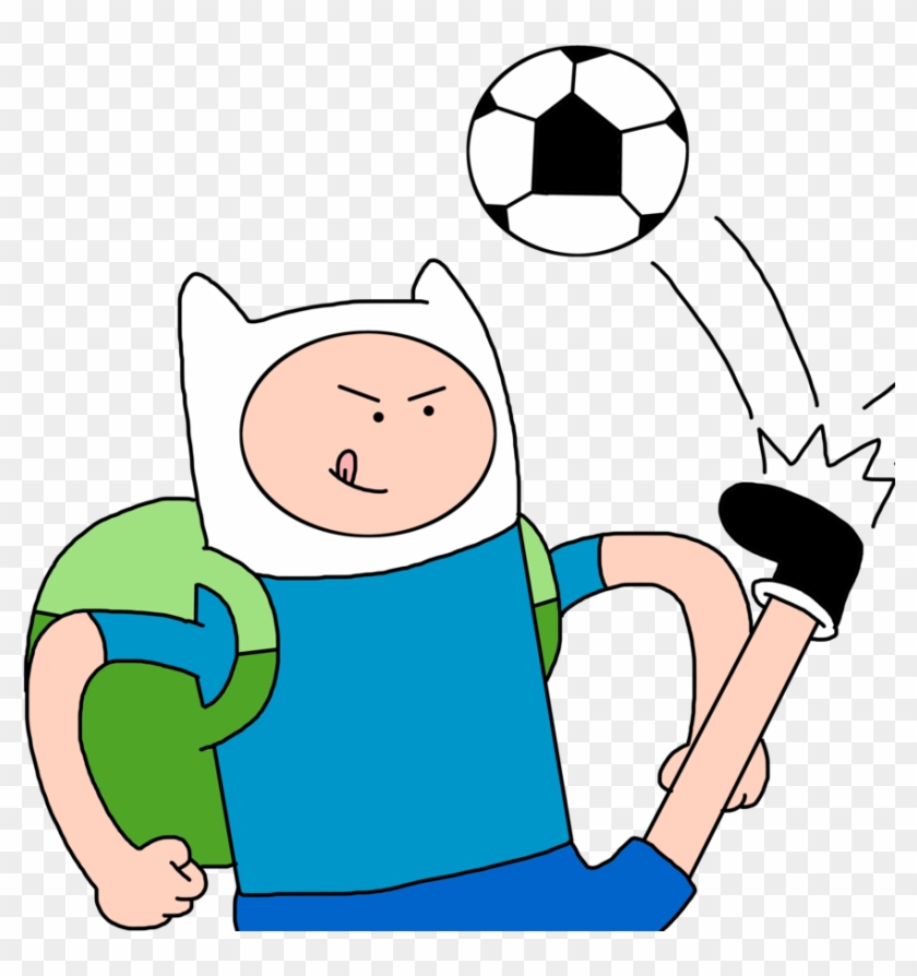 Finn Kicks Soccer Ball By Marcospower1996 - Finn The Human Kicking Transparent #254953