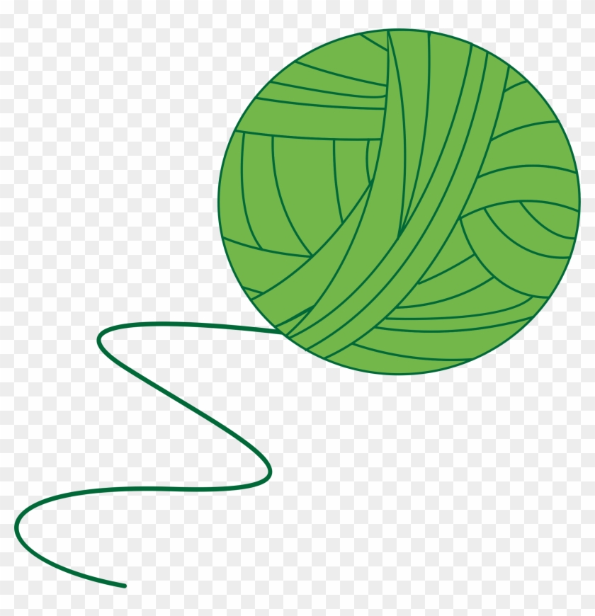 Clip Art Ball Of Yarn Clipart Green - Yarn Ball Vector Png #254984