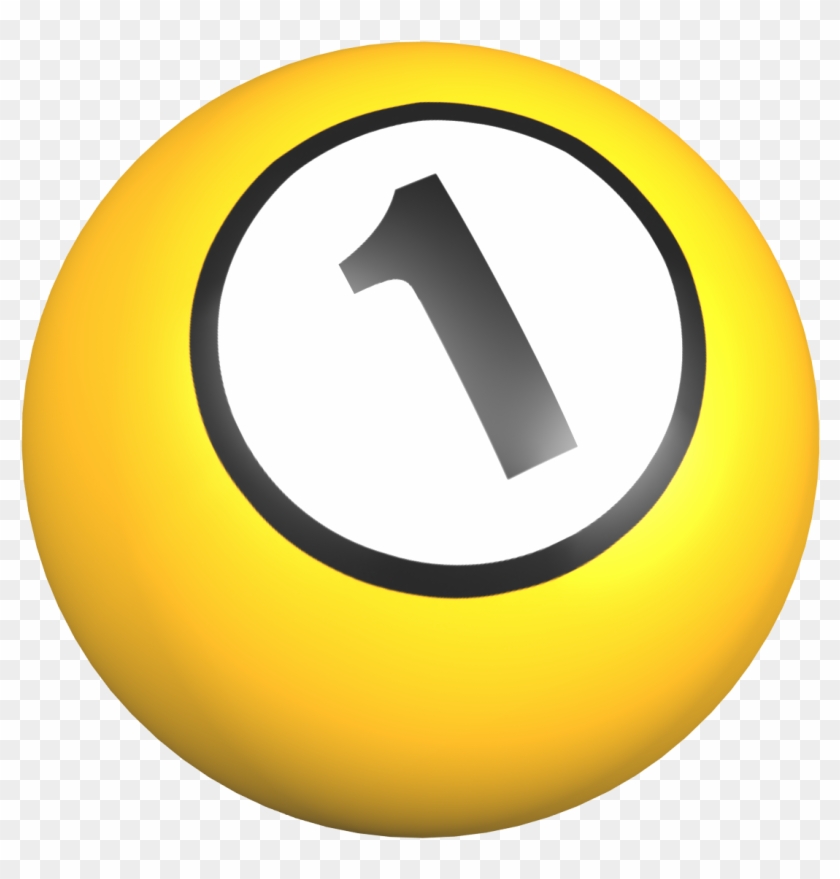 One - Clipart - Ball Number 1 #255019