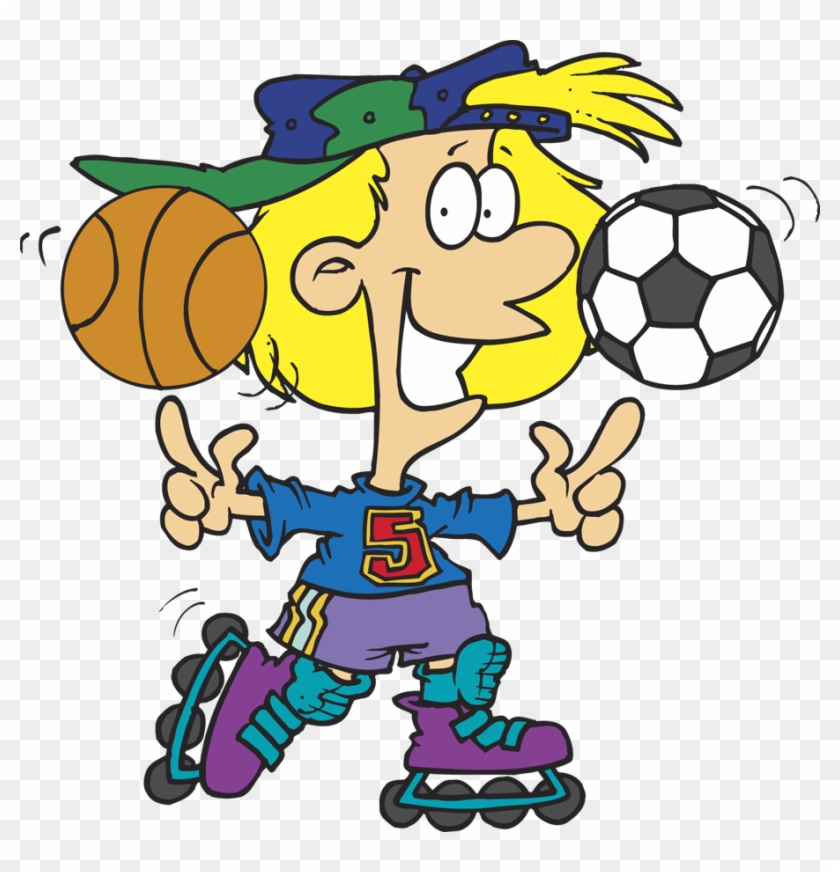 Spring Sports - Soccer And Basketball Cartoon #255024