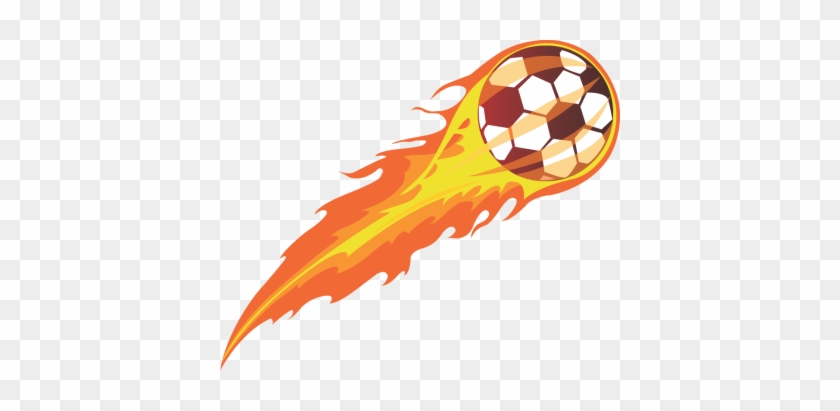Blue Soccer Ball - Soccer Ball With Flames #255095