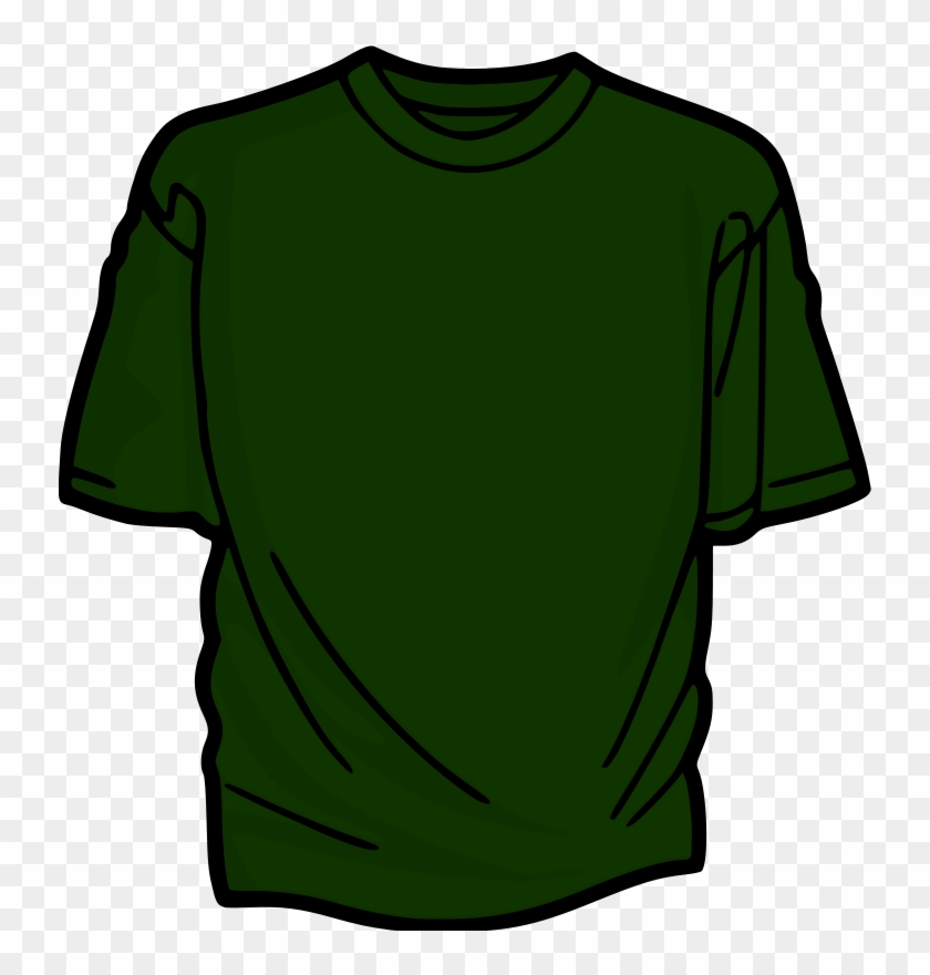 Green t top shirt clip art