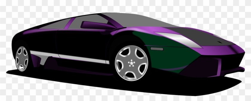 Grey Sports Car Clip Art - Car Purple With Black #255166