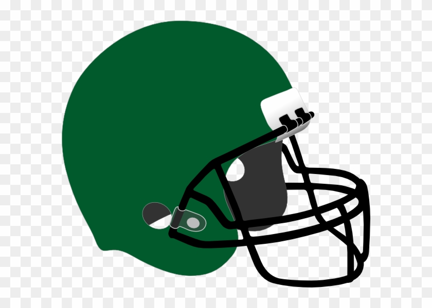 Green Football Helmet Clip Art At Clker - Football With Helmet Drawing #255229