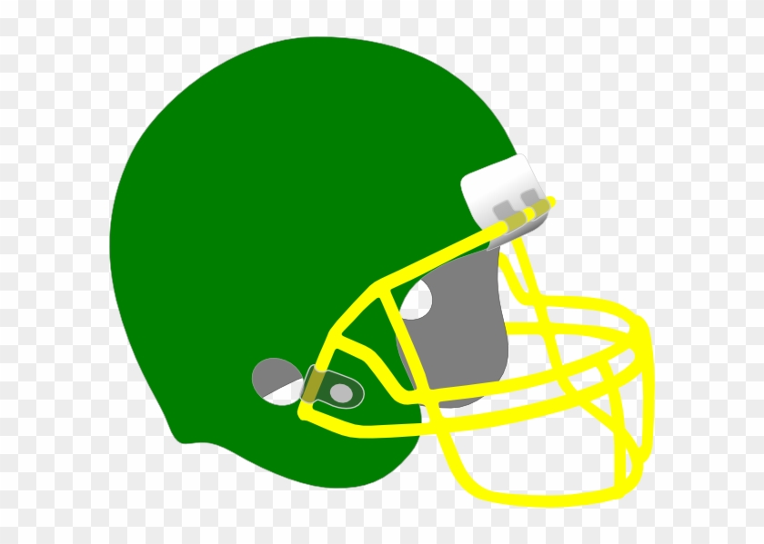 Green Football Helmet Clipart - Green And Yellow Football Helmet #255236