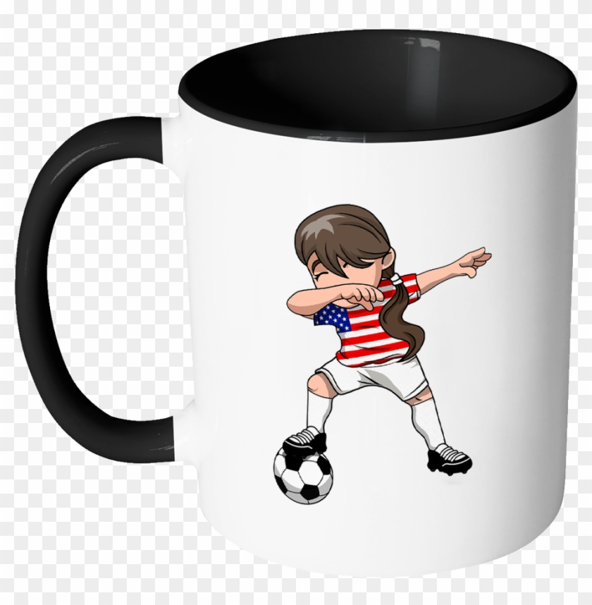 American Dabbing Soccer Girl - Mug #255256