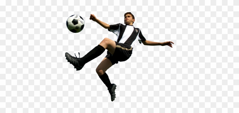 A Boy In A Black And White Football Kit Leaping In - Jamie Johnson #255299