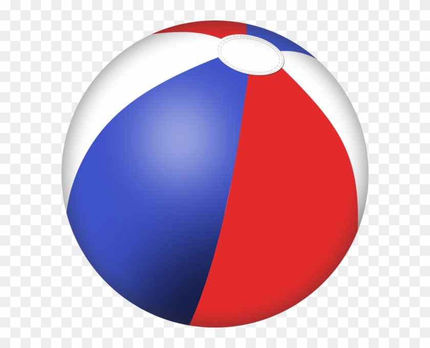 Clip Art - Red White And Blue Beach Ball Clipart #255367