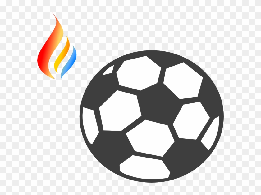 Maron Flame Logo 5 Clip Art At Clker - Soccer Ball Clip Art #255438