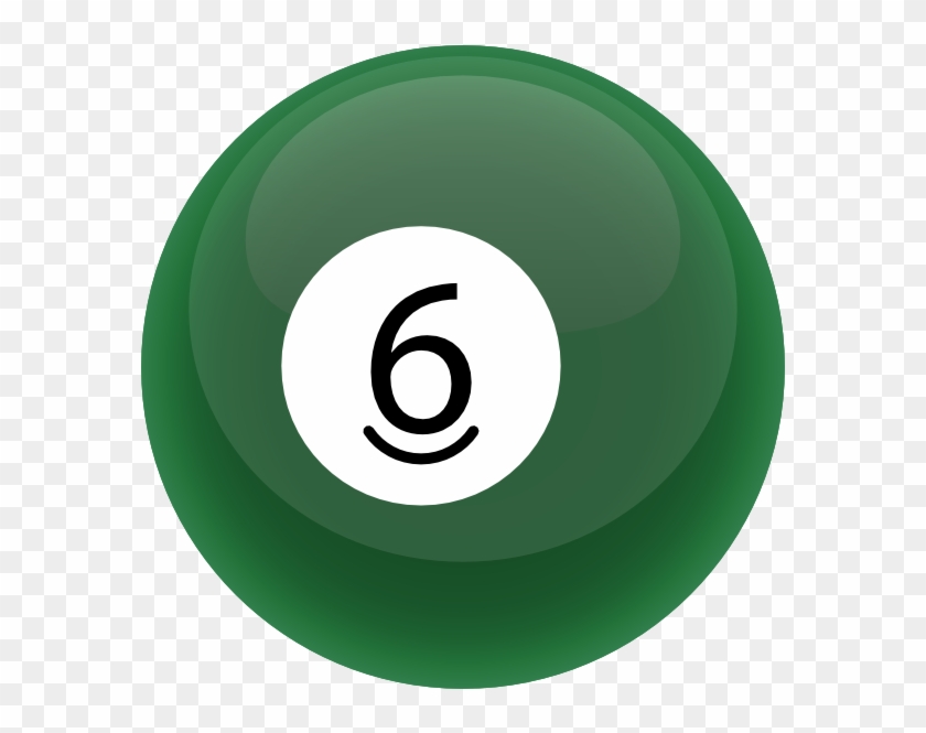 Clipart - 6 Ball - Billiard Ball #255474