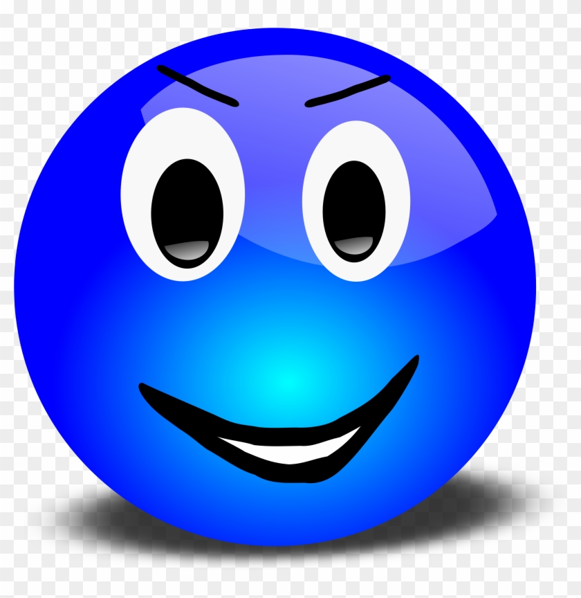 Smiley Png - Blue Happy Face #255489