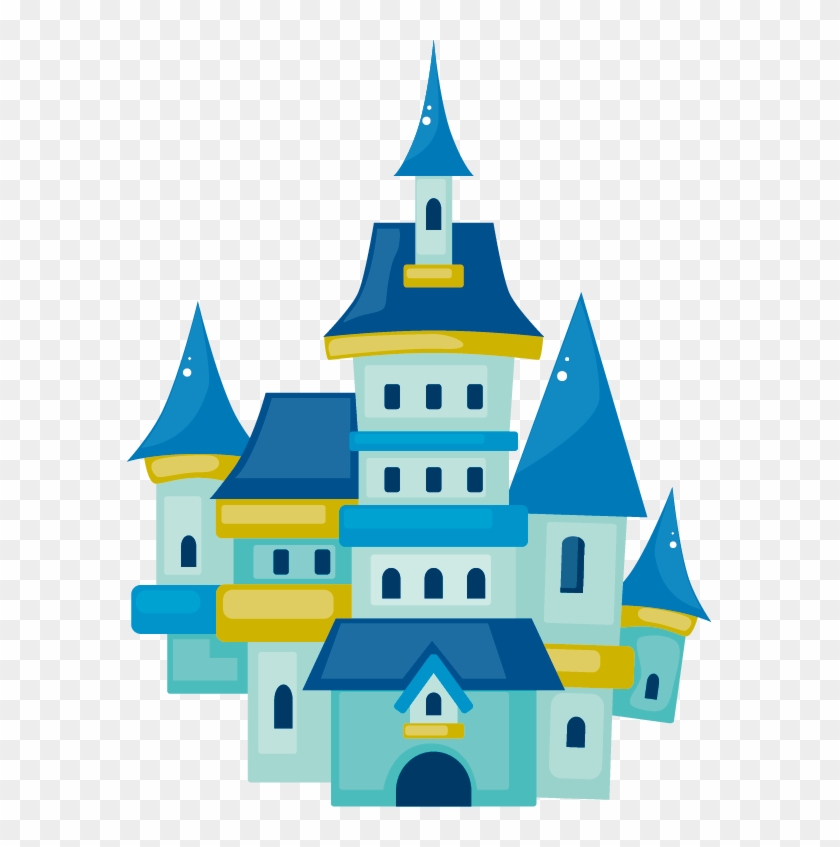 Cartoon Drawing Castle Clip Art - Blue Castle Cartoon Png #255673