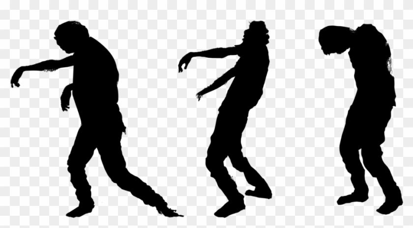 Zombie Silhouettes Digital Clip Art - Walking Dead Zombies Silhouettes #255776