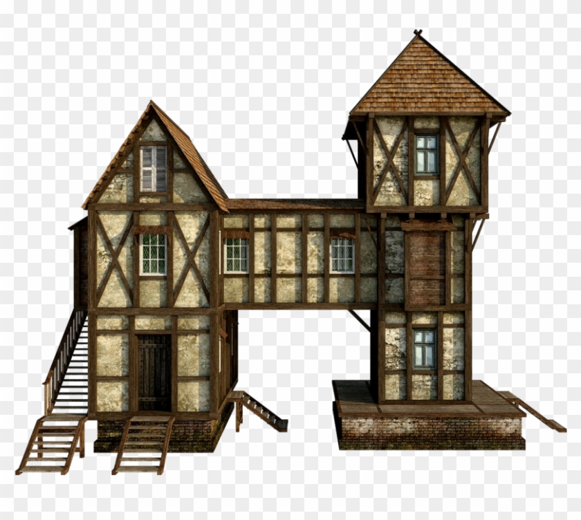 Wooden House Png Free Download - Medieval House Png #255789