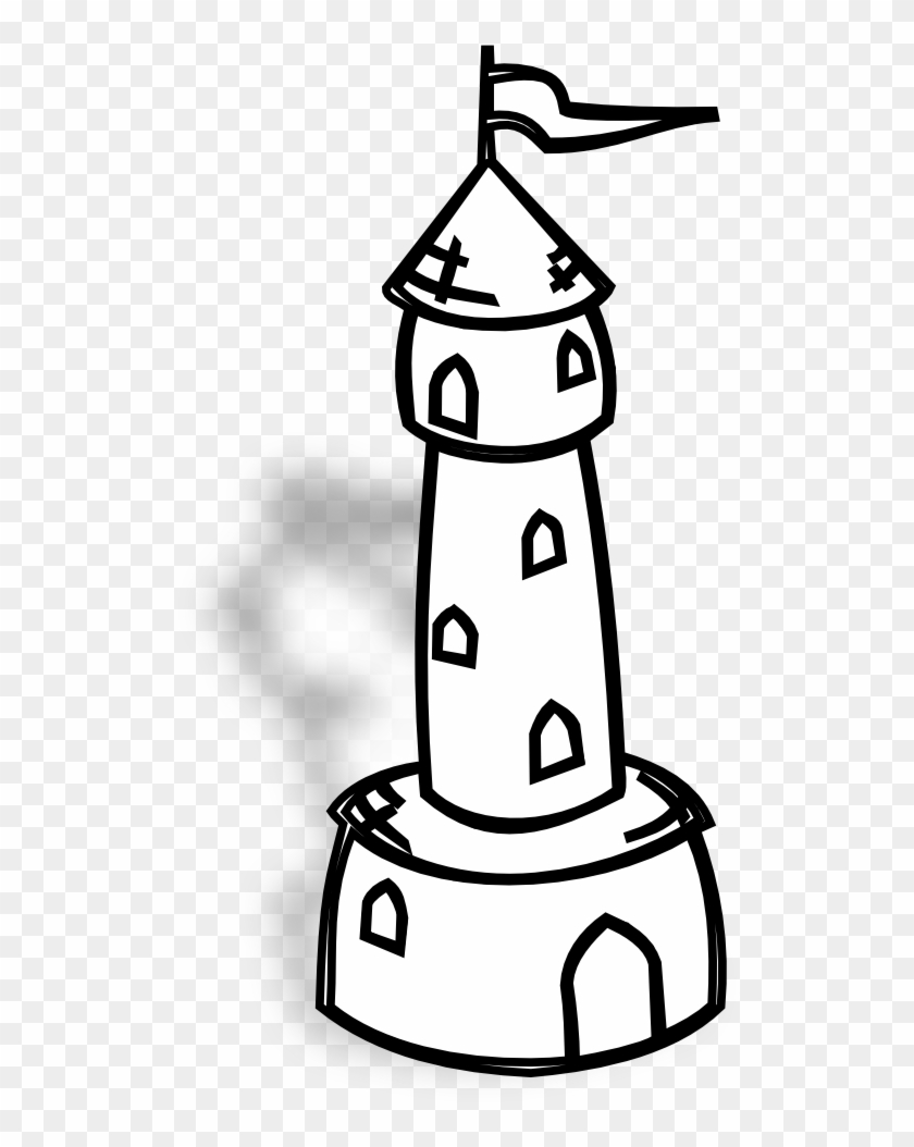 Tower Clipart Black And White - Line Art #255814
