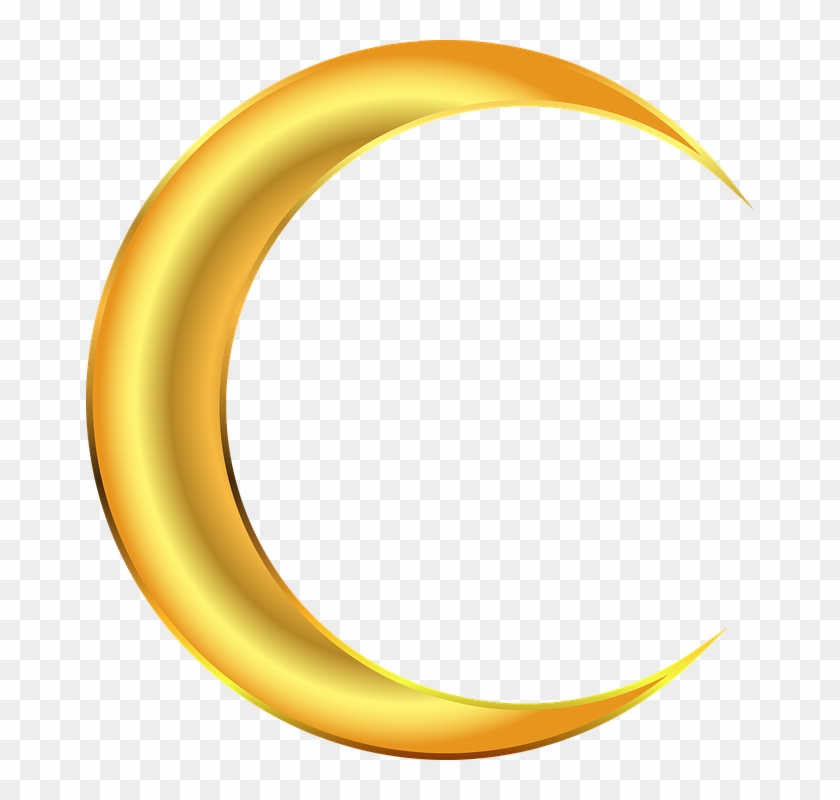 Moon Clipart Transparent Background - Gold Crescent Moon Png #255828