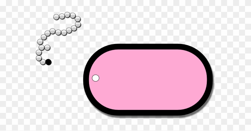 Dog Tag Simple Pink Clip Art At Clker - Dog Tag Clip Art #255866