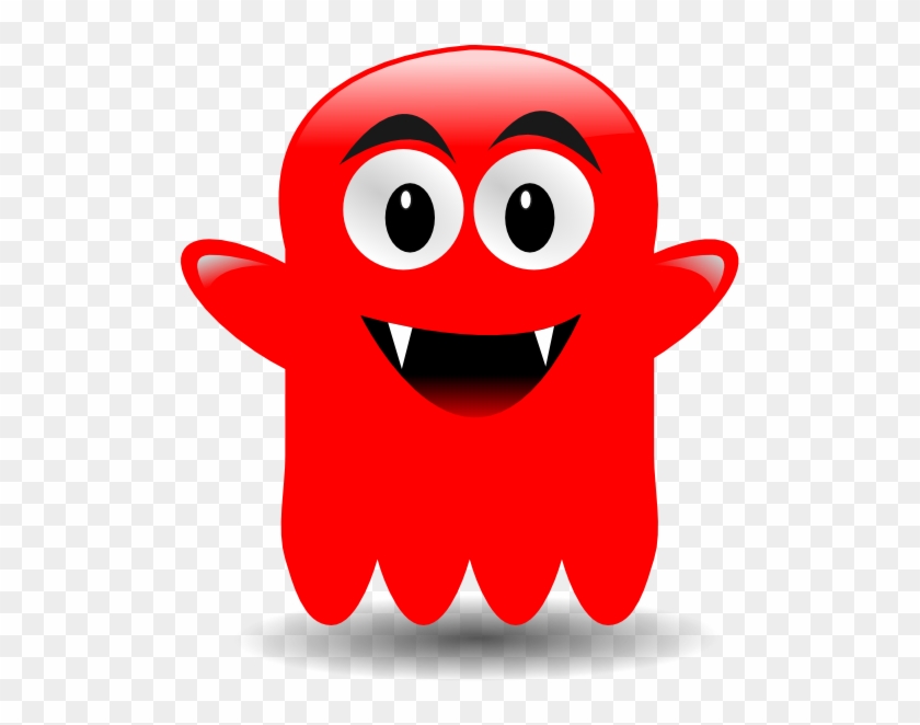 Colouful Clipart Ghost - Red Ghost Clipart #255888