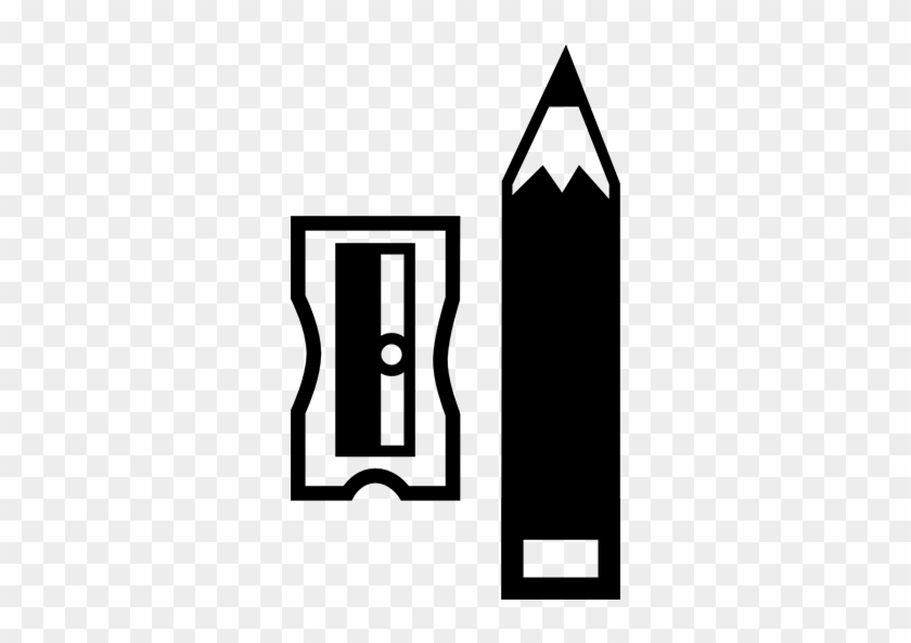 Pencil And Pencil Sharpener Icon - Pencil Sharpener Icon #255917