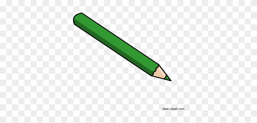 Green Color Pencil Clip Art Graphic Free - Marking Tools #255928