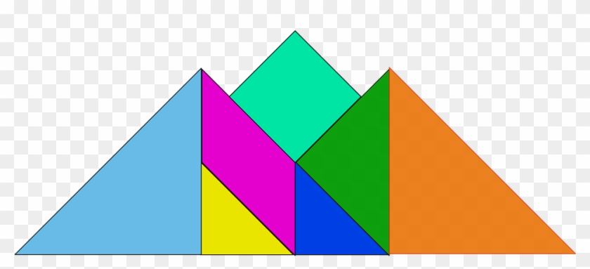 Free Vector Tangram-18 Clip Art - Tangram Mountain #255959