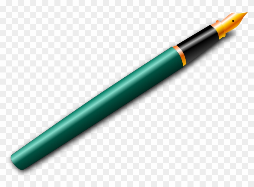 This Free Clip Arts Design Of Fountain Pen - Lapis De Escrever Verde #255961