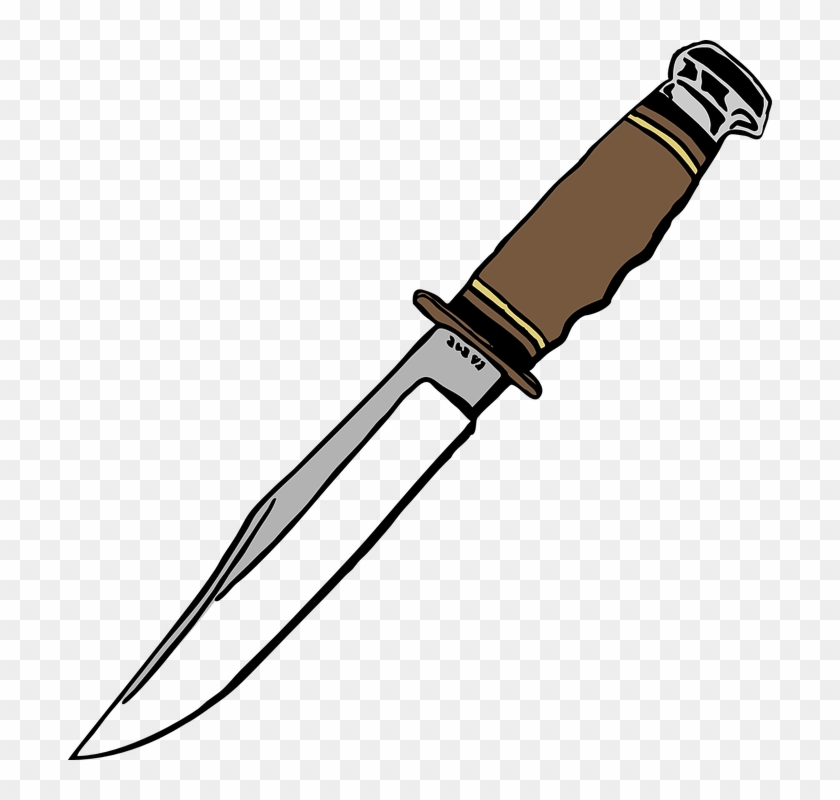 Weapon Clipart Sharp Thing - Hunting Knife Clip Art #256043