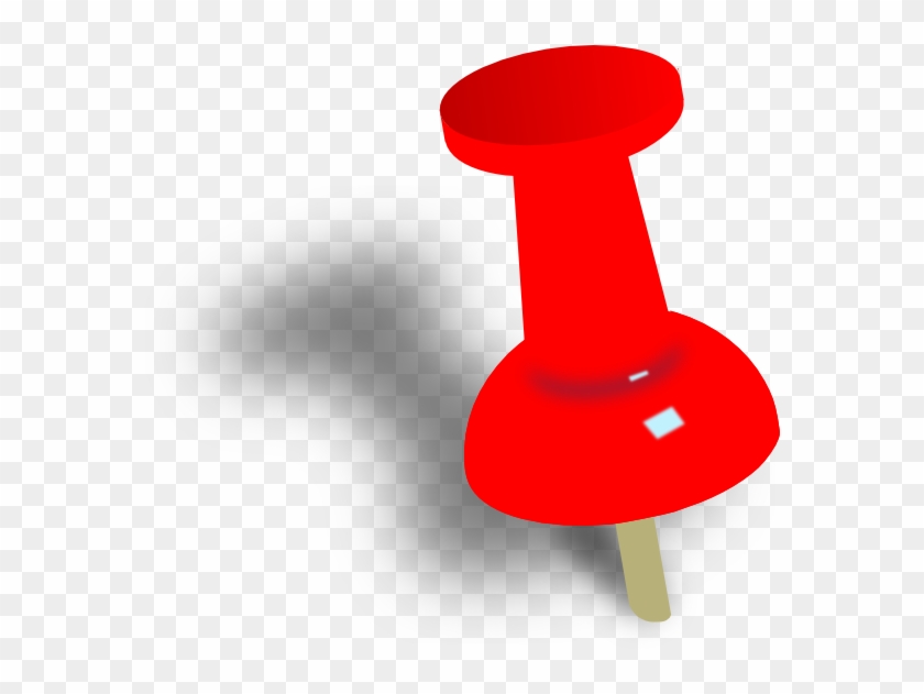 Red Clipart Push Pin - Pin Clip Art #256081