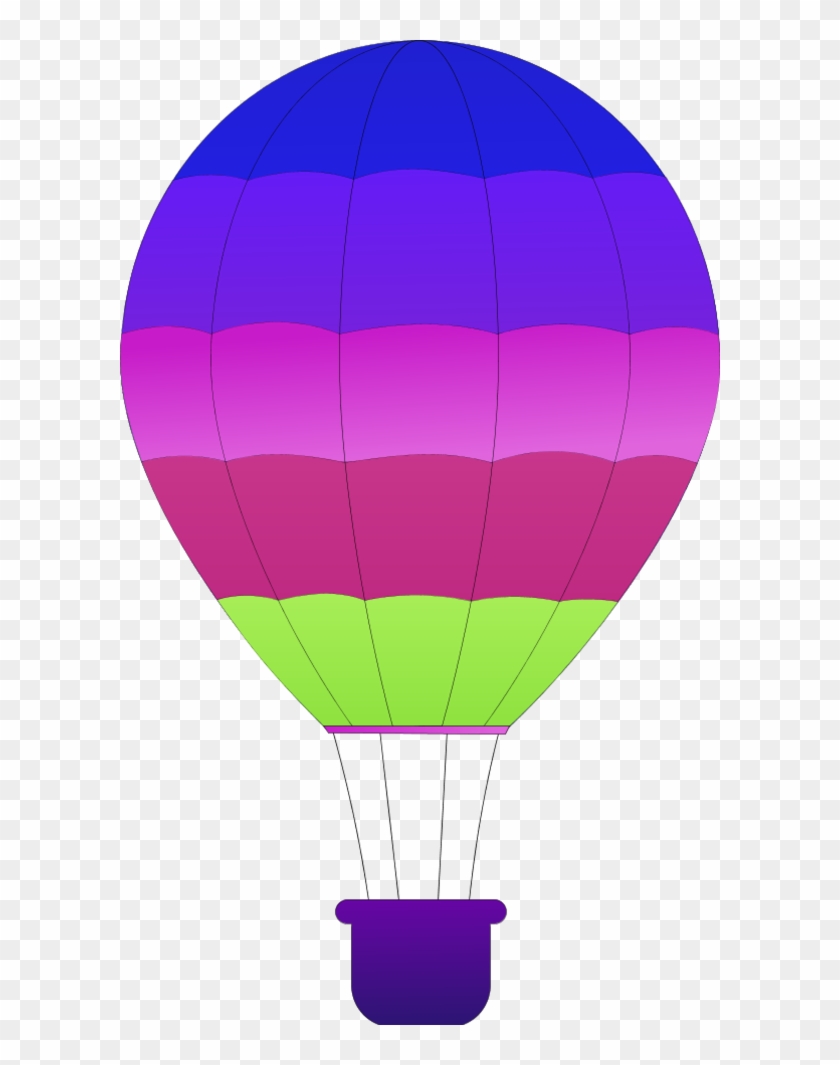 Horizontal Striped Hot Air Balloons - Hot Air Balloon Clip Art #256128