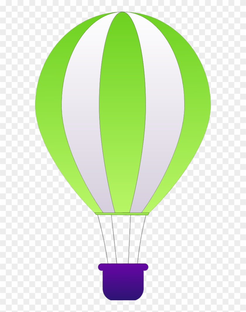 Vertical Striped Hot Air Balloon - Hot Air Balloon Clip Art #256135