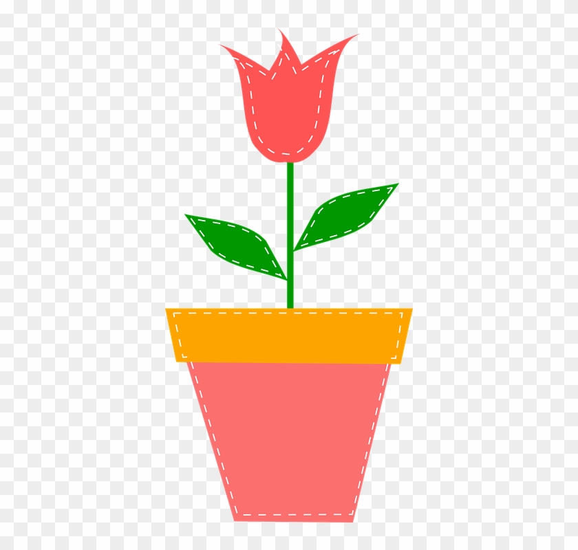 Tulip Clipart Spring Leaves - Desenho De Flor Tulipa #256160
