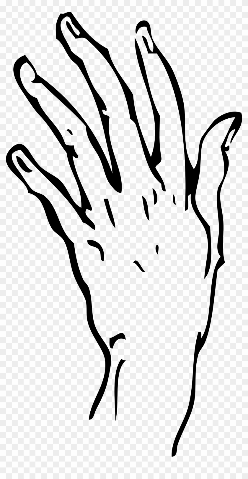 Images For Left Hand Clip Art - Hand Line Drawing Transparent #256250