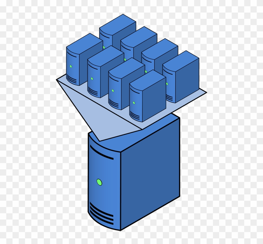 Forward Facing Blue Hypervisor And Vms Blue Isometric - Virtual Server Clipart #256291