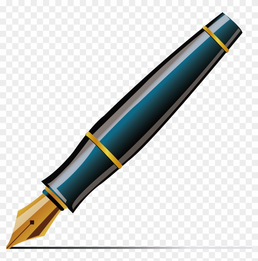 Fountain Pen Ballpoint Pen Quill Clip Art - Ink Pen Vector Png #256336