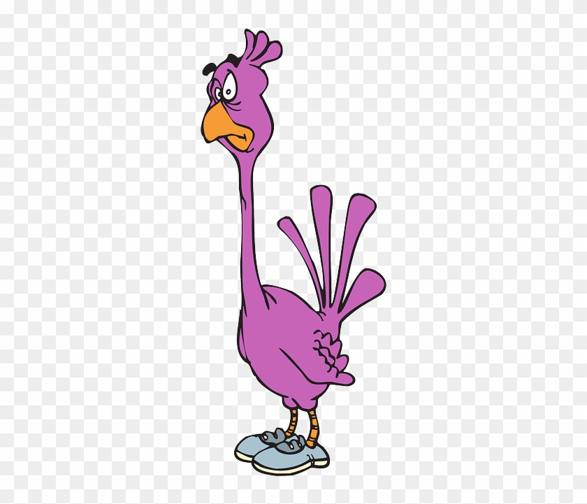 Confused Cartoon, Purple, Bird, Shoes, Art, Animal, - Clip Art #256384