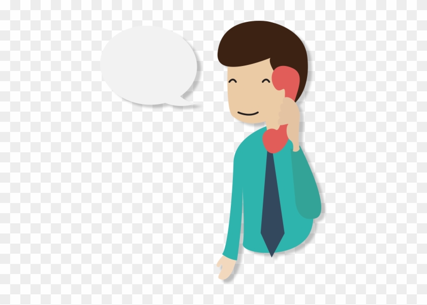 Man On Phone - Person On Phone Clipart Transparent.