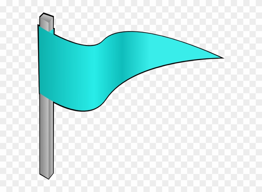 Waving Light Blue Flag Clip Art - Blue Flag Clipart Gif #256504
