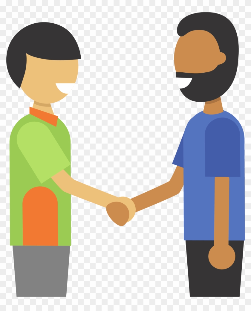 Illustration Of Two People Shaking Hands - Illustration #256616