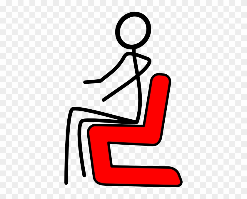 Sat - In - A - Chair - Clipart - Stick Figure Sitting Down #256665