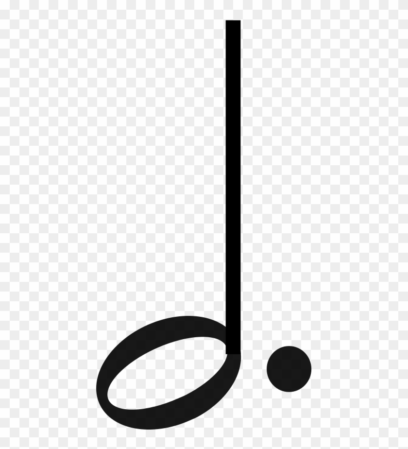 Dotted Half Note With Upwards Stem - Circle #256748