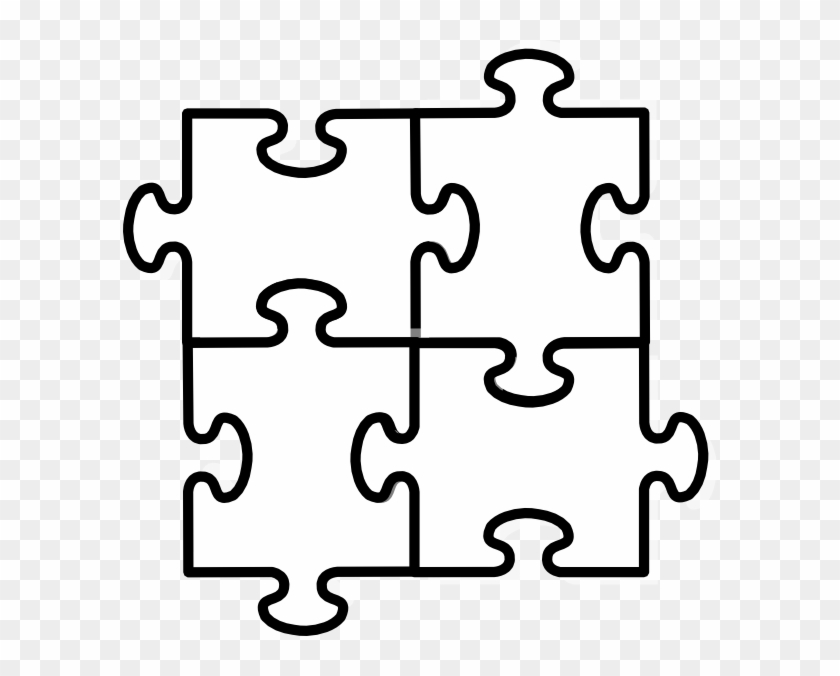 Connected Cliparts - Cut Out Puzzle Piece Template #256952