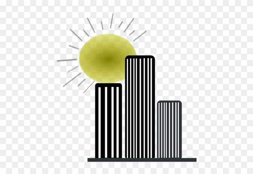 7234 City Skyline Silhouette Clip Art Public Domain - Building Clip Art #257013