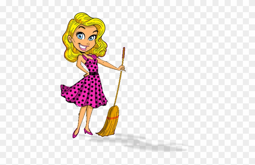 Girl Cleaning Room Png Clipart #257019